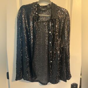 Vici Button Up Sequin Shirt